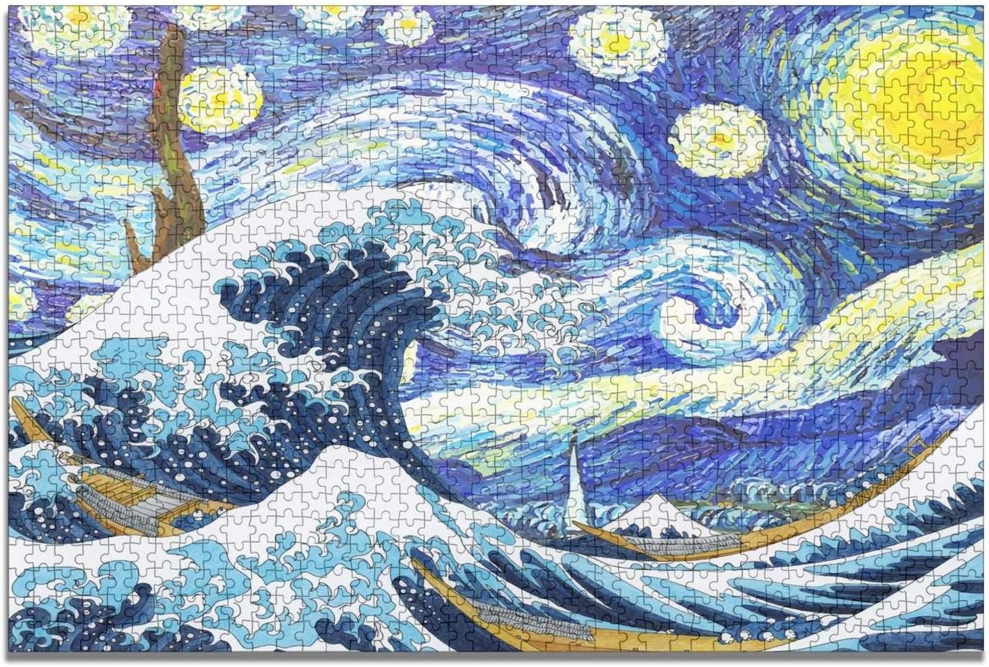 1000 Piece Puzzle for Adults Starry Night and Japanese The