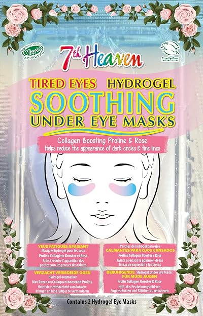 7th Heaven Soothing Hydrogel Under Eye Patches Dark Circles Fine Lines Vegan 1