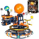 JAKI Electric Solar System Model Building Set, Desk Decoration | Motorized Rotating Orbit with LED Light, STEM Space Technical Building Kit for Kids 8+ Teens Adults, Home Office Decor Gift