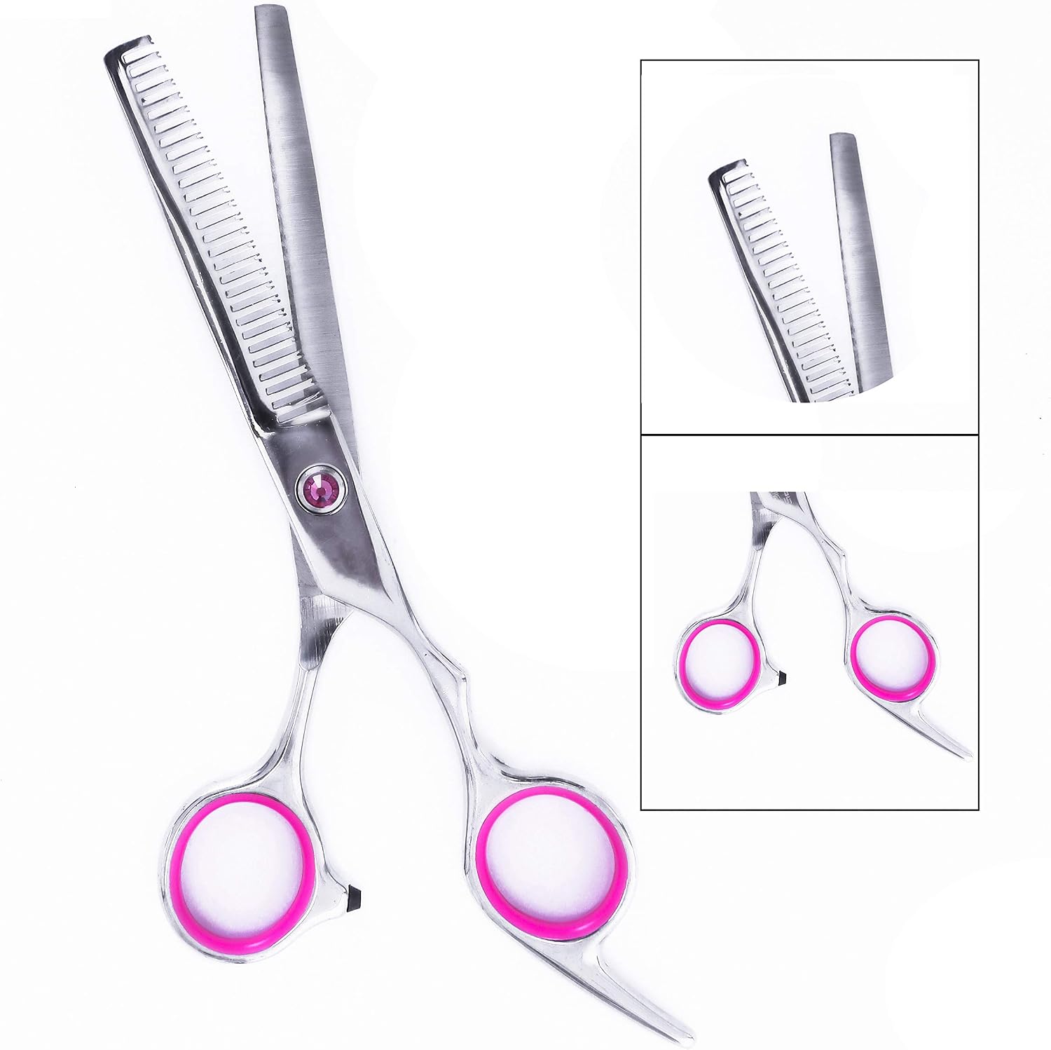 LIGICKY Baby Hair Cutting Scissors Set Professional Safety Round Tip Stainless Steel Hair thinning Shears Bang Hair Scissor for Kids/Salon/Home - Image 4
