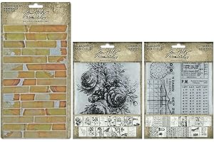 GRRL FRIDAY Tim Holtz - Archives & Serendipity Collage Papers, Cello Tape Stickers with Pocket Bundle