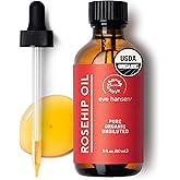 Eve Hansen Rosehip Oil for Face & Skin – Organic Cold-Pressed Rosehip Seed Oil | Hydrating & Fast-Absorbing Moisturizer | 2oz