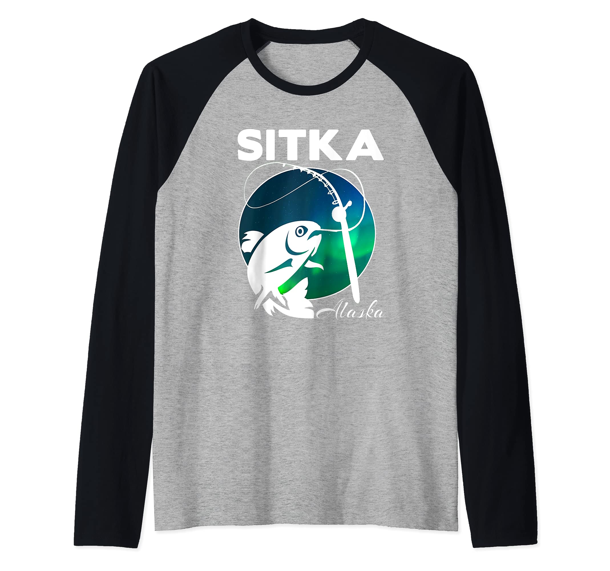 Stika Alaska Adventure Fishing Keepsake Raglan Baseball Tee