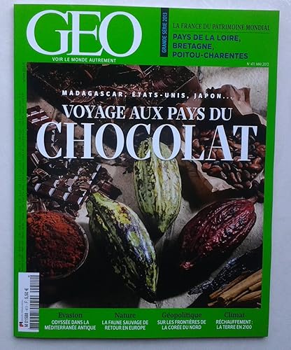 Download Géo n° 411 : Voyage aux pays du chocolat, Madagascar, Etats-Unis, Japon, Méditerranée antique, faune sauvage, Corée du nord, réchauffement climatique PDF