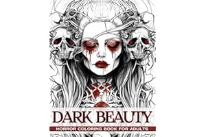 Dark Beauty Horror Coloring Book for Adults: A Fantasy Tarot for Goth Adults, Embrace the Dark Beauty of Vampires, Curses, and Villains