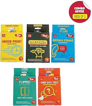 Toiing Card Games (Combo Pack of 5 - Age 6 & Above)