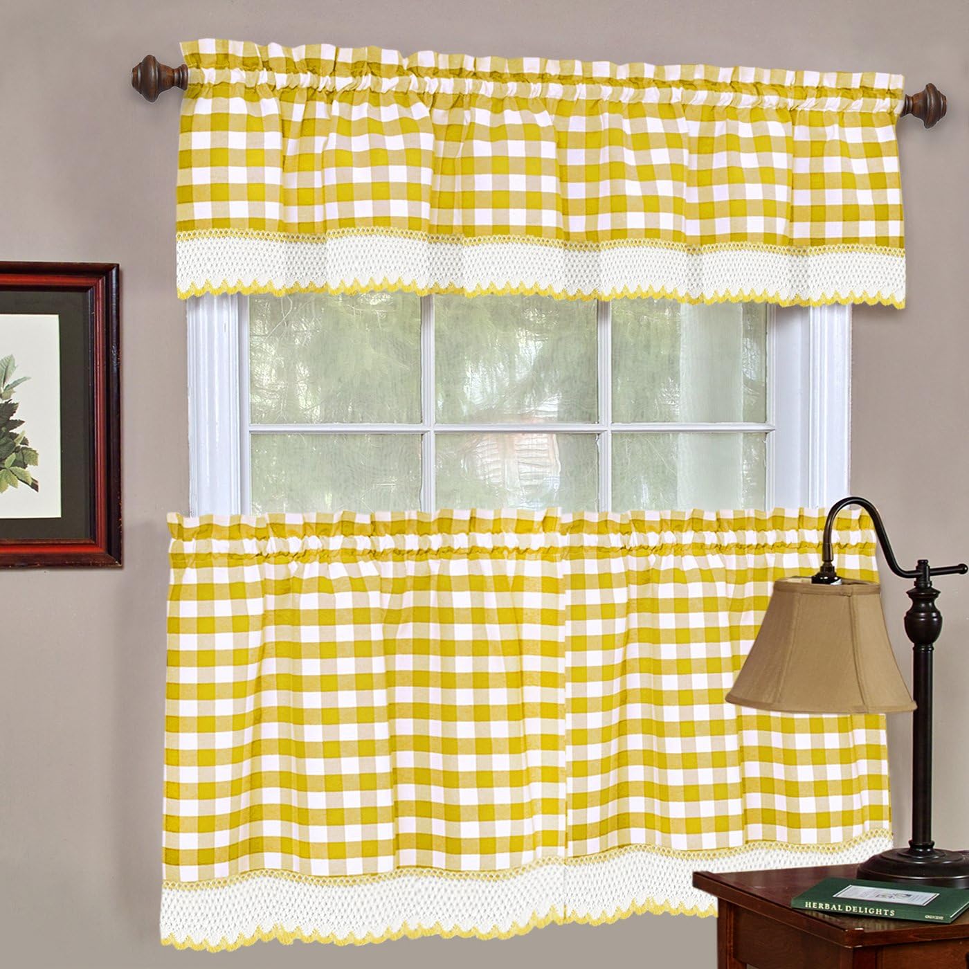 Amazon Com Woven Trends Farmhouse Curtains Kitchen Decor Buffalo