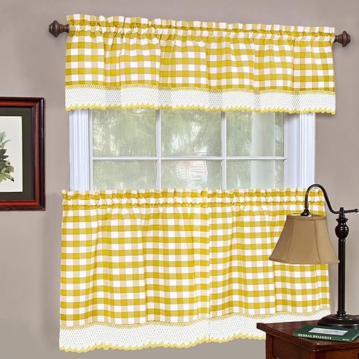 Amazon Com Woven Trends Farmhouse Curtains Kitchen Decor Buffalo