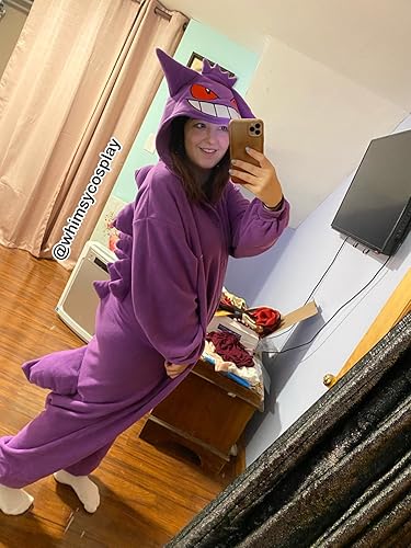 Gengar Kigurumi Onesies Anime Pokemon Pajamas Pyjamas Halloween Costume