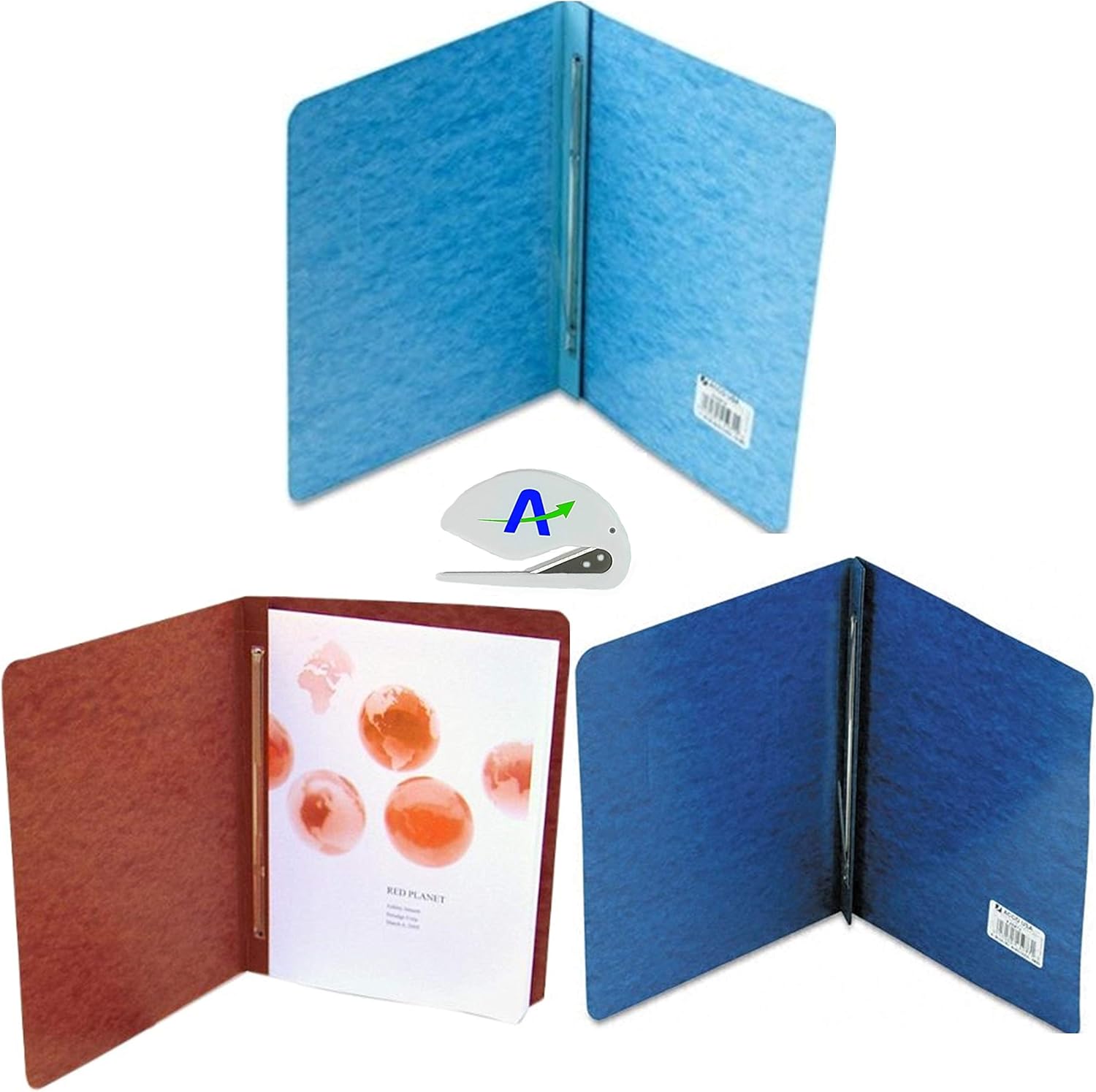 ACCO Pressboard Report Covers, Side Binding for Letter Size Sheets, 3" Capacity, 3