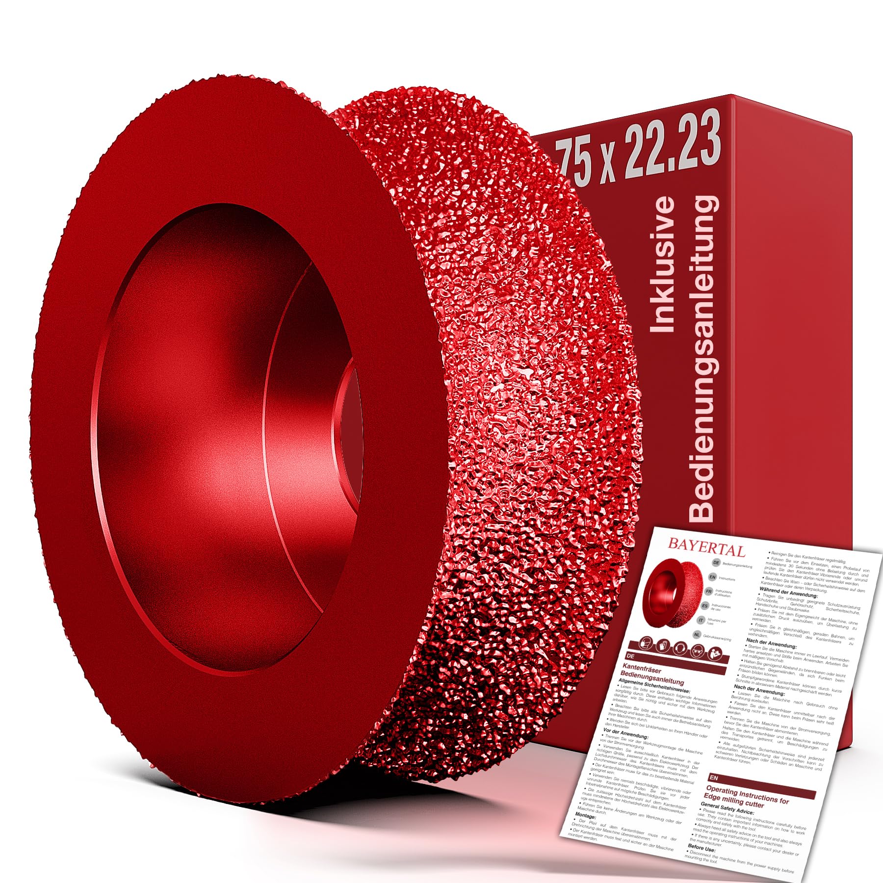 SEDION® Diamond Outer Edge Cutter Diameter 75 mm x R10 for Rounding Hard Tiles Granite Etc Radius Cutter Compatible with Bosch Makita & Many More Angle Grinder Flex Rounding Cutter Diameter 75mm