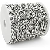 CleverDelights 2.0mm Ball Chain Spool - Platinum Silver Color - 330 Feet - #3 Size - Bulk Roll - Crafts Household Necklace DIY