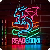 Read Books Neon Sign Book Dragon neon sign for wall decor