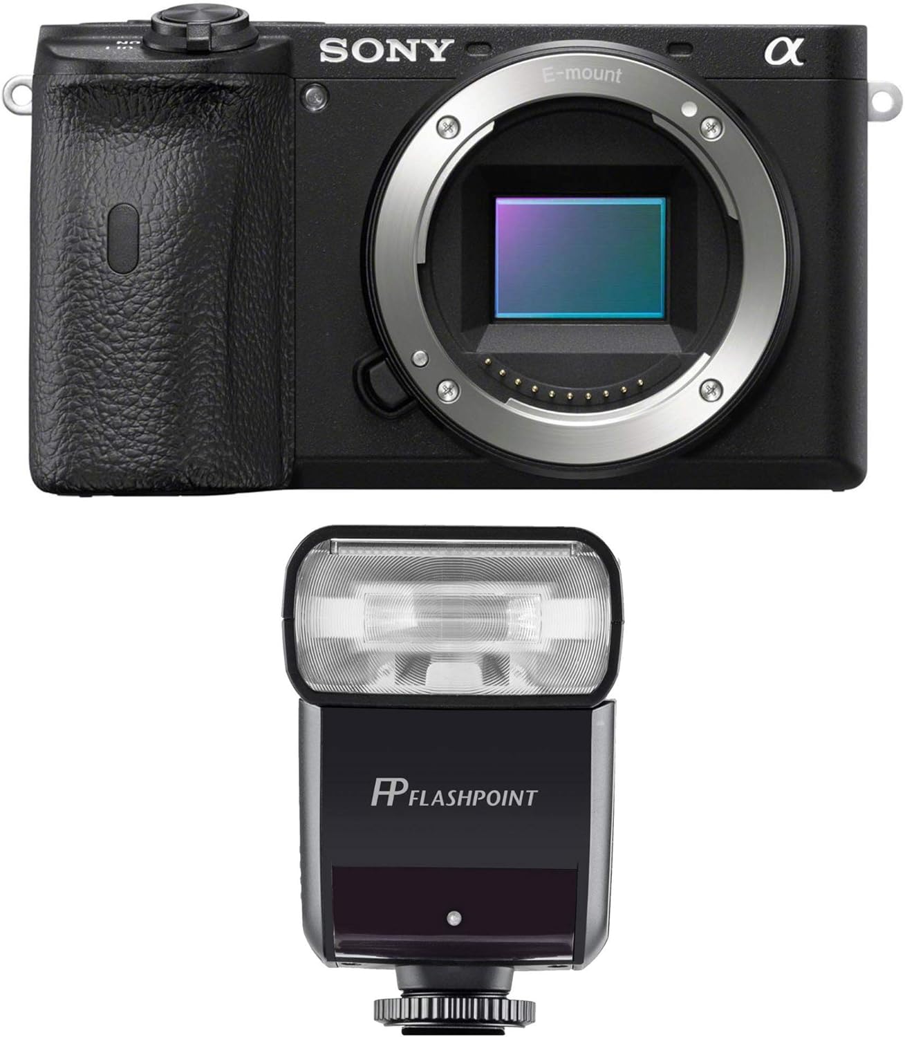 Sony Alpha a6600 Mirrorless Digital Camera Body (ILCE6600/B) Bundle with Flashpoint Zoom-Mini TTL R2 Flash