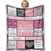 CosxHabitat Trendy Abuela Grandma Blanket, Grandma Gifts from Grandkids, Grandmother Gifts for Birthday Christmas, Spanish Abuela Throw Blankets for Bedroom Living Room Home Decor, 50x60 Inches