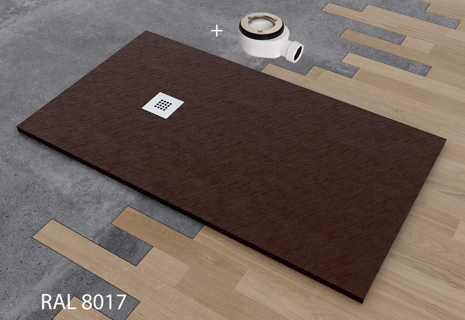 Piatto Doccia In Marmoresina Sabbia Effetto Pietra Cemento Plus Seleziona Misura 90x90 82867687