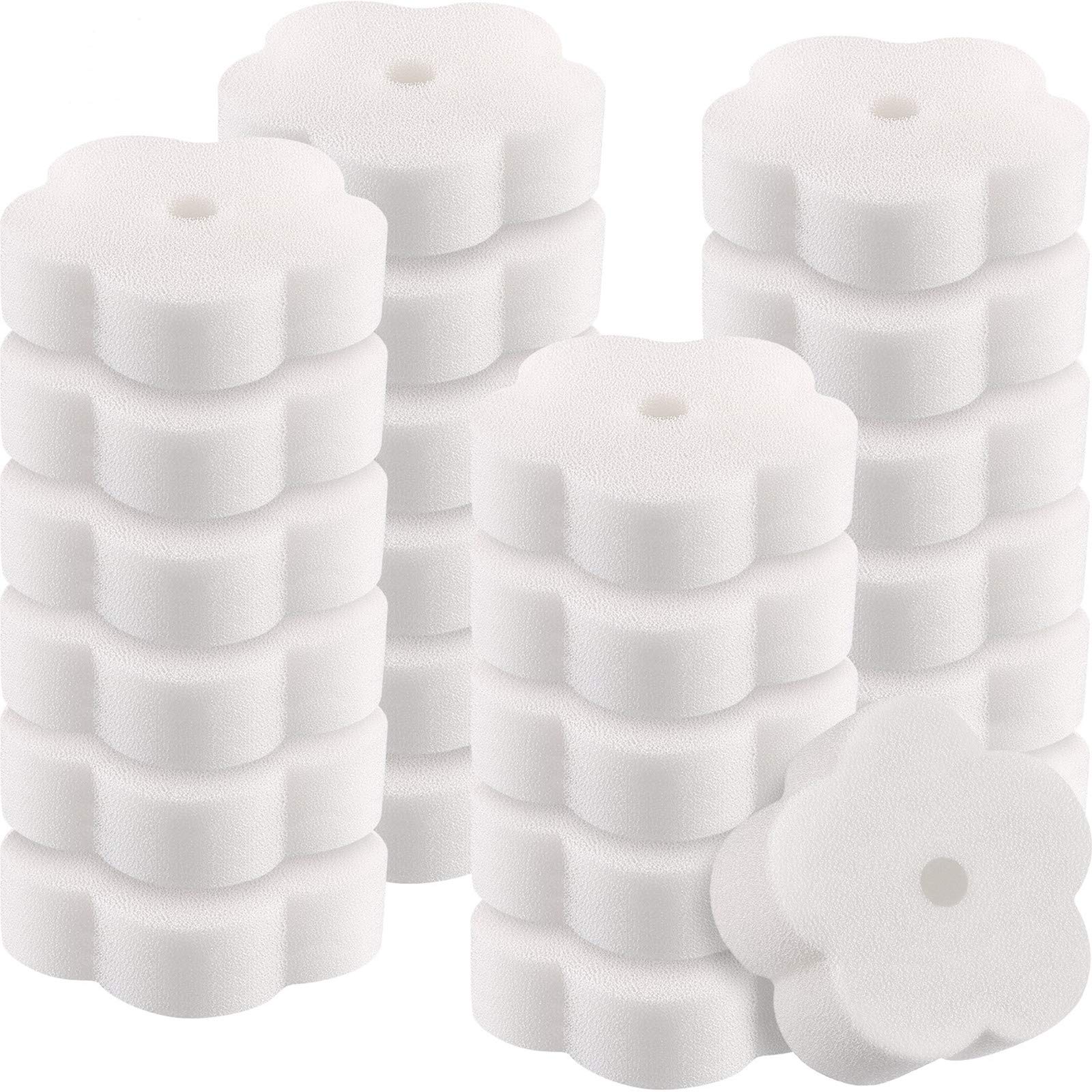 Chuangdi 24 Pieces Oil Absorbing Sponge for Hot Tub Accessories, Swimming Pool and Spa, Flower