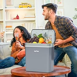 SUNVIVIPRO 21QT Car Fridge with Handle, 12V Plug-in
