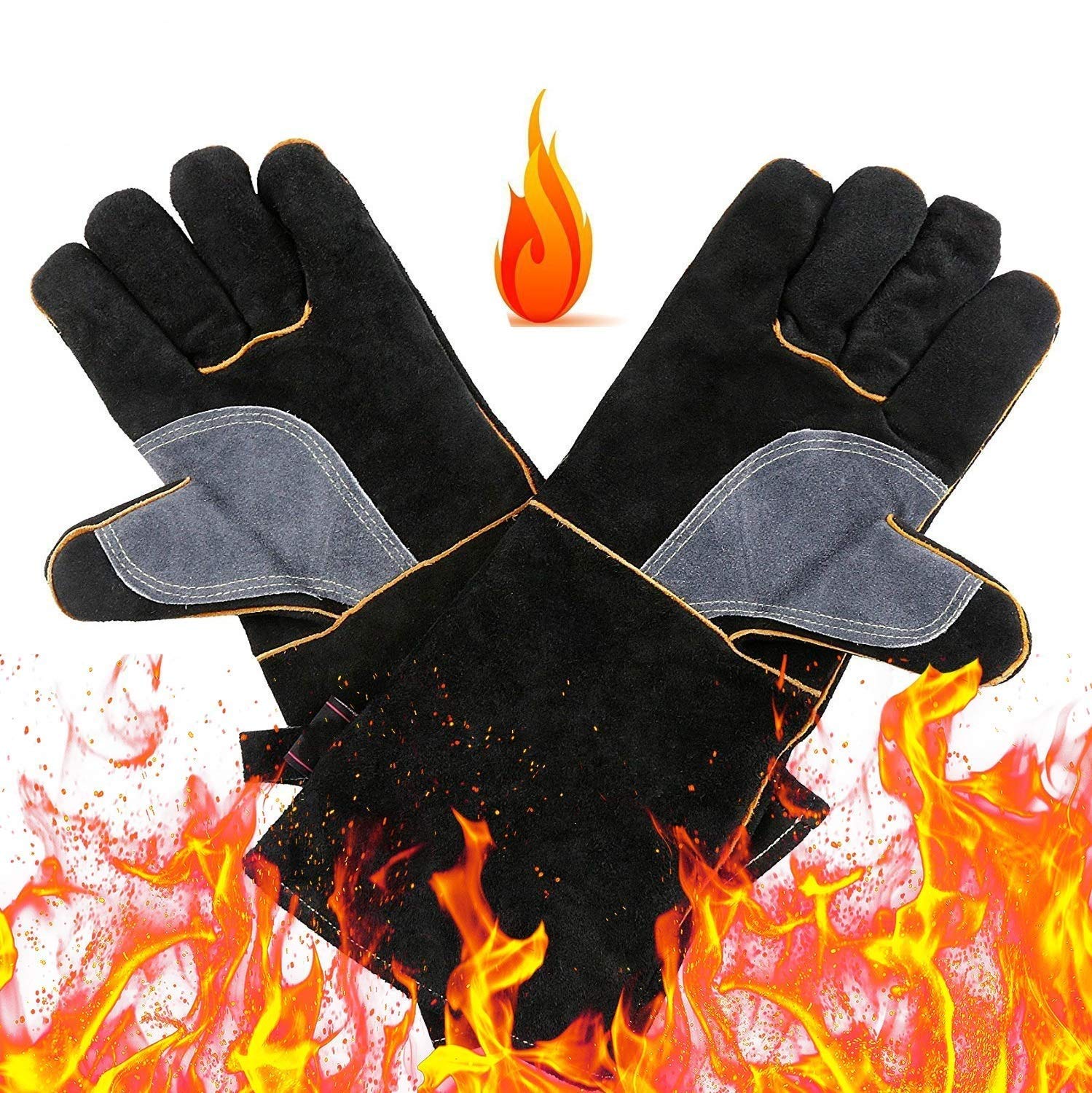 gants pour feu de cheminée