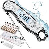 Pilita Digital Instant Read Meat Thermometer for Cooking, Fast & Precise Grill Food Thermometer with Backlight, Magnet, Calib