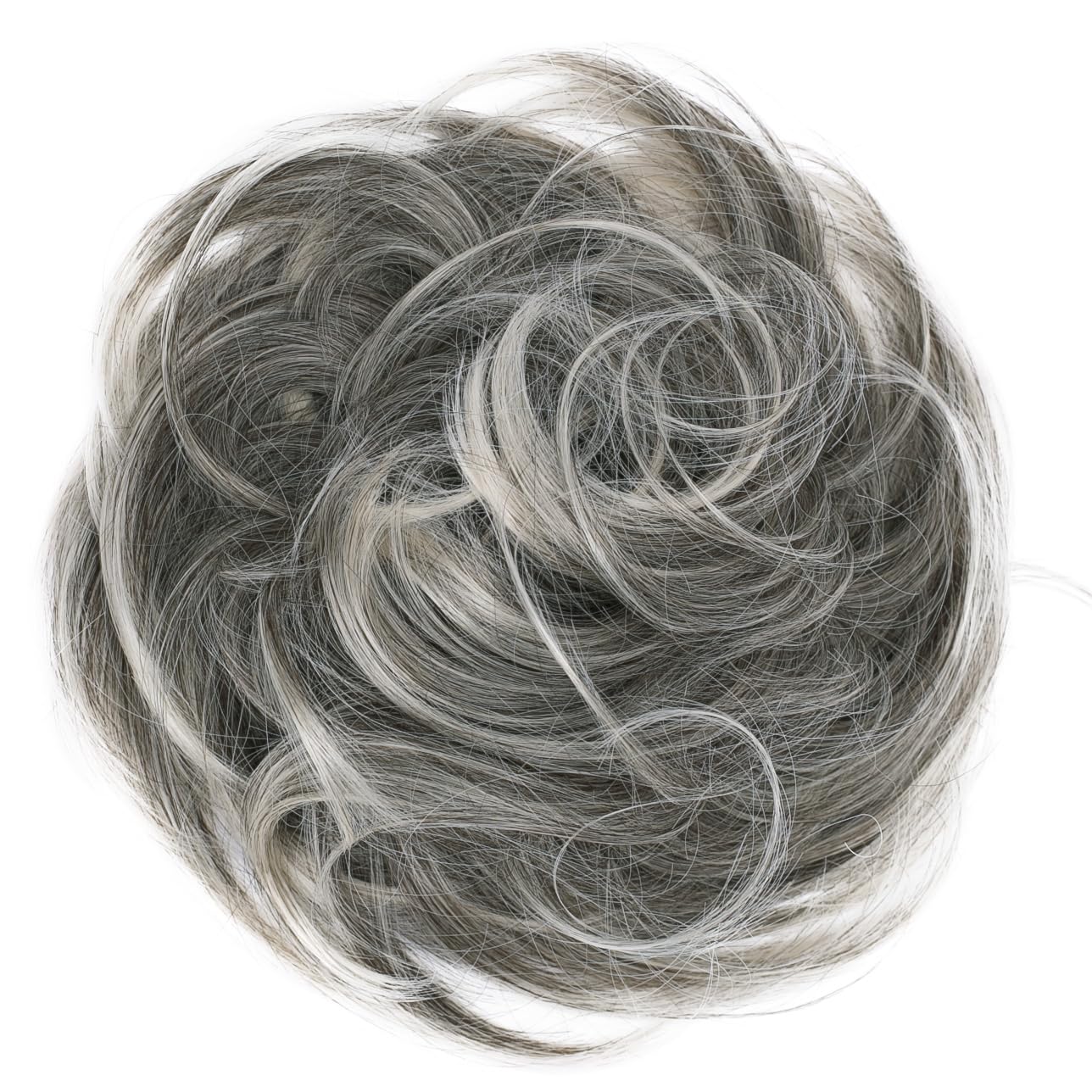 CAISHA Synthetic Fiber Hairpiece Scrunchie Scrunchy Updo Slightly Wavy Gray Blond Mix G21B — image 1