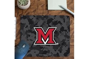 Fan Brander NCAA Mousepad for Home, Office, and Gaming with Urban Camo Design (Miami University Redhawks Mouspad)