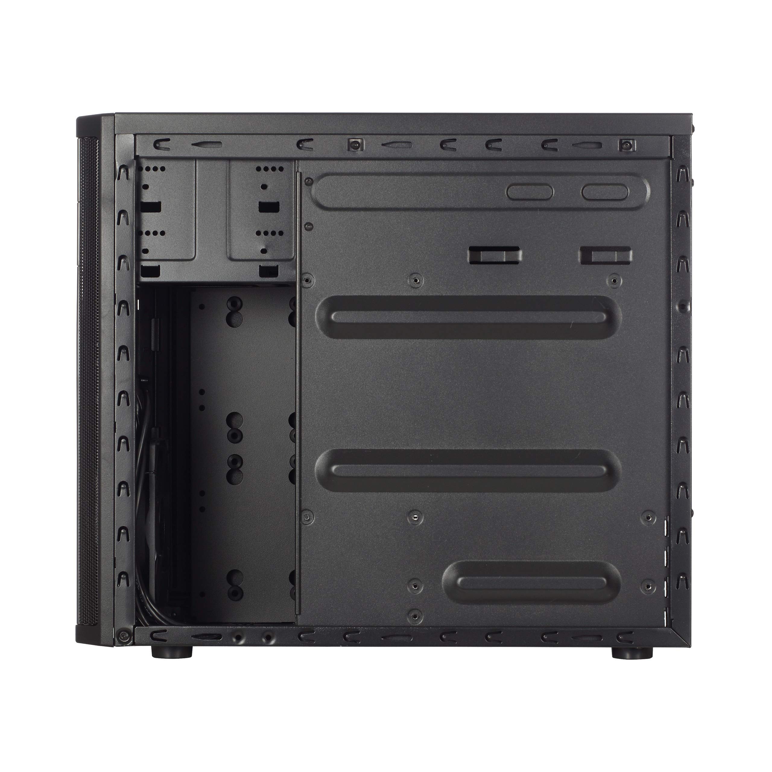 Fractal Design Core 1100 - Mini Tower Computer Case - mATX - High Airflow and Cooling - 1x 120mm Silent Fan Included - Brushed Aluminium - Black