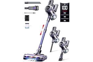 Voweek 250W Cordless Vacuum Cleaner, Powerful and Lightweight Stick Vacuum with 3 Modes, LED Display, 40Mins Runtime Cleaning of Home Pet Hair and Car