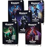 Magic: The Gathering Foundations Commander Deck Bundle - All 5 Decks (Calling All Angels, Keen Engineering, Wretched Ranks, Reign of Dragons, Tramplesaurus Rex)
