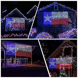 Leisure world LED Texas Flag Net Lights 6.6ft x