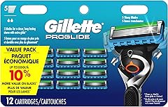 Gillette Fusion5 ProGlide Razor for Men, 12 Blade Refills with Precision Trimmer