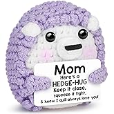 Sensi Blue Valentines Day Birthday Gifts For Mom From Daughter Son, Funny Hedgehog Crochet Long Distance Present, Unique Gift For Mother In Law Step Bonus Mama, I Love You Mothers Day Small Cute Decor