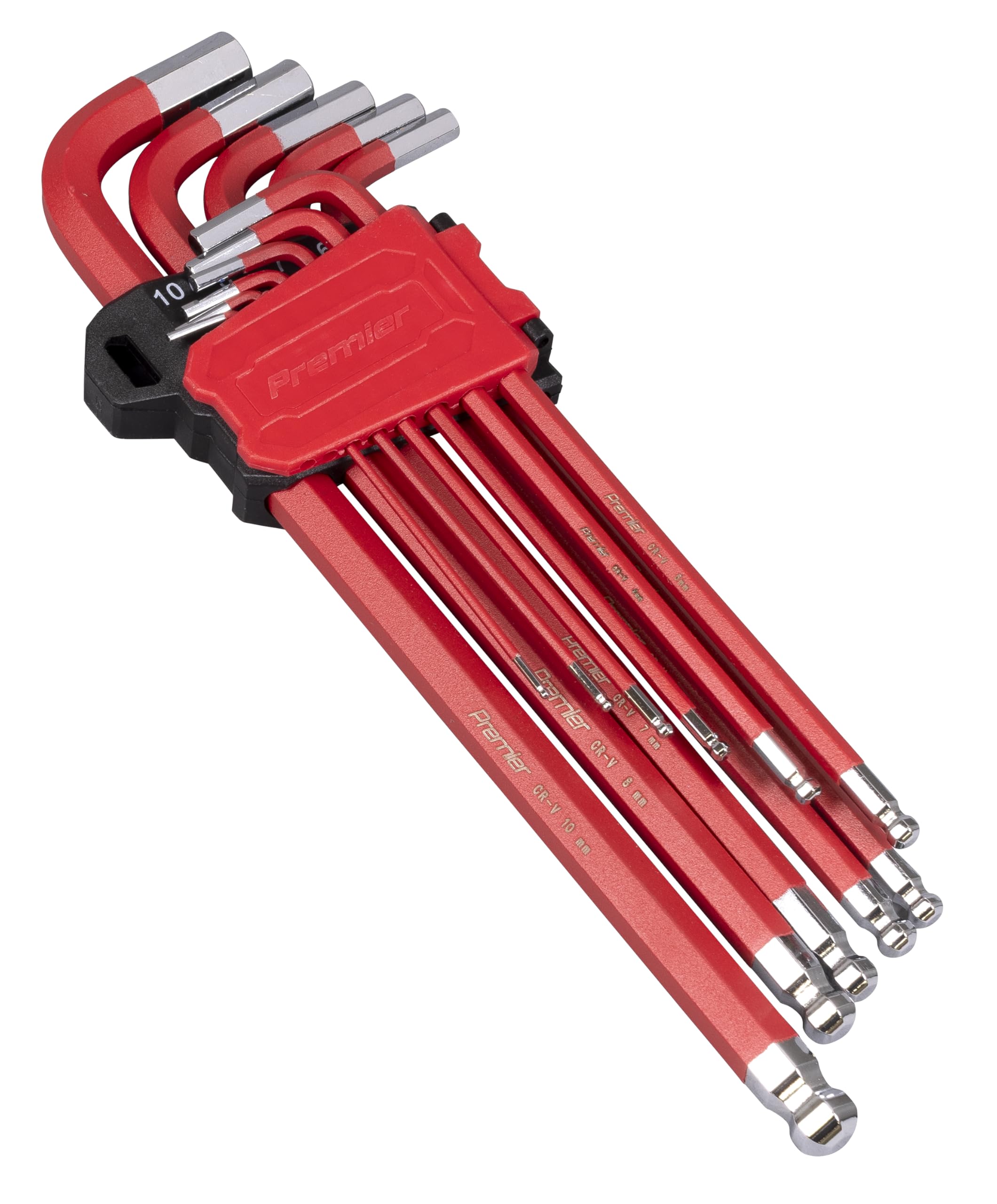 Sealey Ak7164 Ball-End Hex Key Set 11Pc Anti-Slip Extra-Long Metric