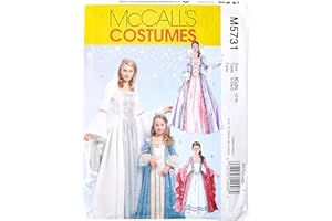 McCall's M5731 Girl's Princess Dress Halloween Costume Patterns, Sizes 3-8