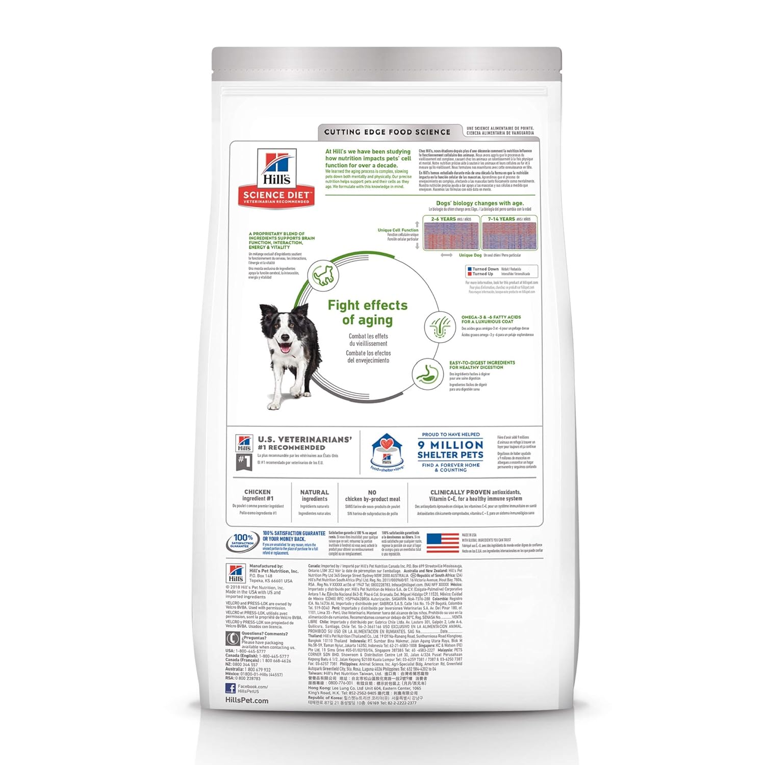 Hill's Science Diet Senior Dog Food, Adult 7+ Youthful Vitality Chicken
