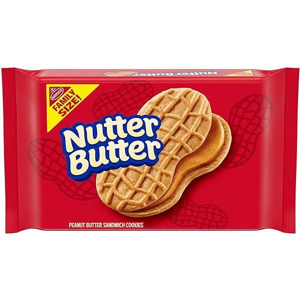 NUTTER BUTTER PEANUT BUTTER SANDWICH COOKIES, FAMILY SIZE, 16 OZ