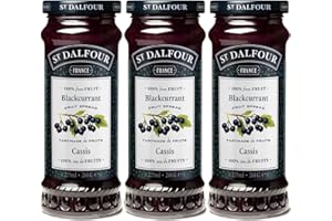 VALUBNDL: St. Dalfour Blackcurrant Fruit Spread (3-Pack) �C 675ml Total (Three 284g / 10oz Jars) �C 100% From Fruit All Natural