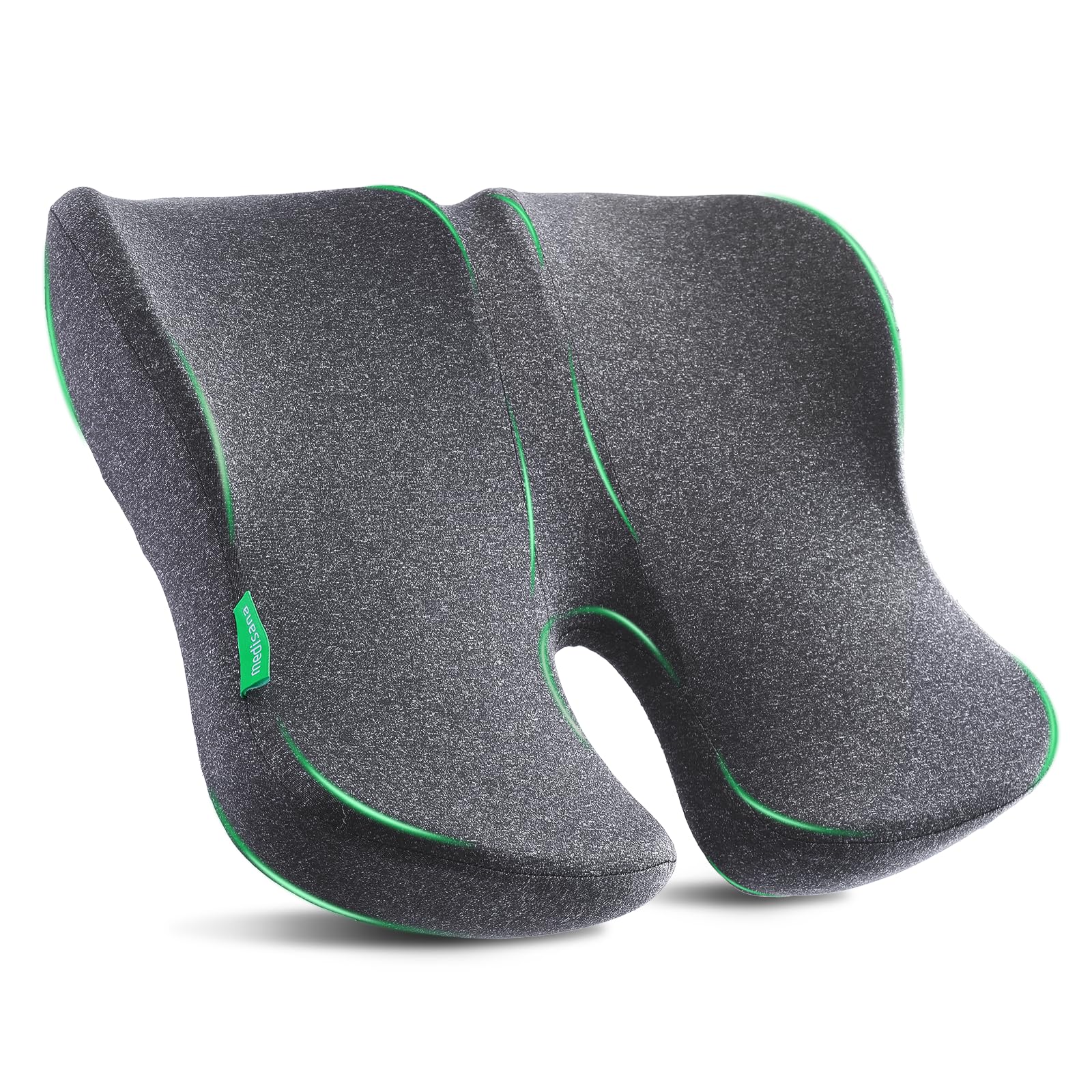 Photo 1 of Medisana Seat Cushion, SC 150G Seat Cushions for Office Chairs, Car Seat, Wheelchair - Sciatica & Tailbone & Coccyx Pain Relief Pillow for Driver Sedentary People?Size:19.6 * 16.6 * 3.7 in-Grey?