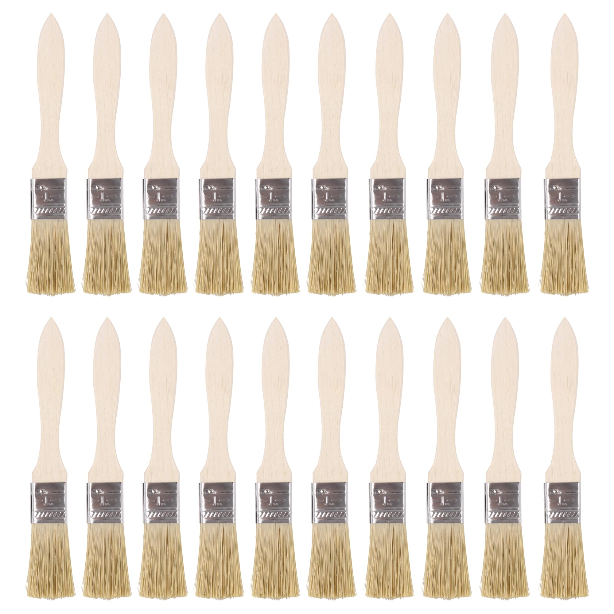 20-Piece Paint Brush Set Bristle and Mixed Silk Bristle Oil Wooden Handle for Art Painting Bristle Width 2 cm (0.79 in)