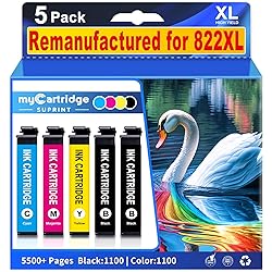 822XL Ink Cartridges Remanufactured Replacement for