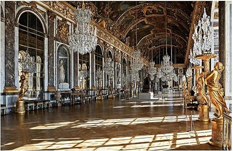 Amazon ヴェルサイユ宮殿の鏡の間ポスタープリントアートワークギフト装飾壁アートキャンバス絵画リビングルームの装飾 50x75cmフレームなし ウォールステッカー オンライン通販