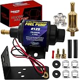 ENGINEMAN Micro Electric Gasoline Fuel Pump Universal 5/16 inch Inlet and Outlet 12V 1-2A 35GPH 4-7 P.S.I. Operating Fuel Pressure