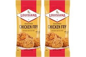 LOUISIANA FISH FRY PRODUCTS Louisiana Fish Fry Seasoned Chicken Fry Batter Mix 9 oz. (Pack of 2) - Crispy Southern Batter Mix for Fried Chicken - Delicious and Convenient Coating Filled with Cajun Flavor - Easy to Make Recipe - Just Add Water