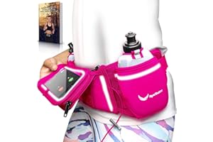 RUNTASTY [Voted No.1 Hydration Belt] Winners' Running Fuel Belt - Includes Accessories: 2 BPA Free Water Bottles - Fits Any iPhone - w/Touchscreen Cover - No Bounce Fit and More!