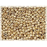 0.35oz Rocailles TOHO Seed Beads 11/0 (2.2 mm), Permanent Finish Galvanized Starlight (#pf557)