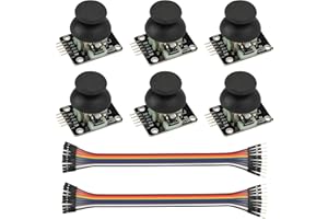 MTDELE 6Pcs Joystick Dual-axis XY Module Compatible with PS2 Game Joystick Control Lever Game Controller Sensor Board Module Compatible with for Arduino Raspberry KY-023