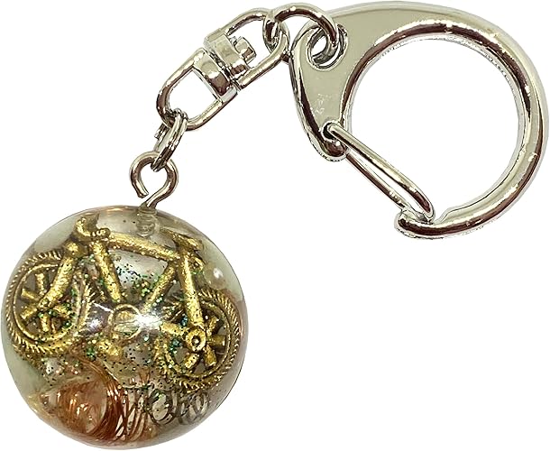 Amazon 厄除け ロードバイク 自転車 翡翠 ヒスイ 5月 誕生石 ヒマラヤ水晶 オルゴナイト 交通安全 お守り キーホルダー ハンドメイド キーホルダー 通販