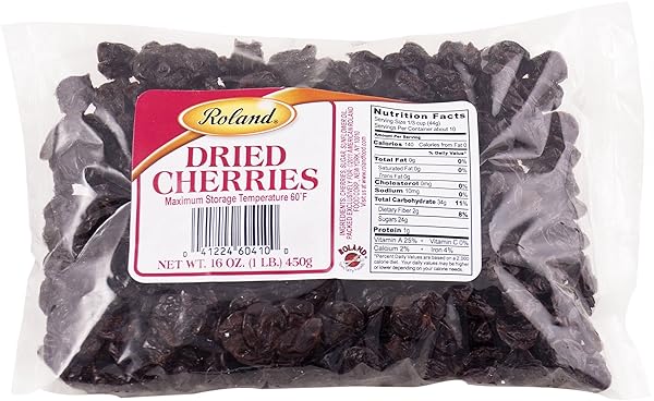 ROLAND FOODS DRIED CHERRIES, SOURCED IN THE USA, 16-OUNCE BAG