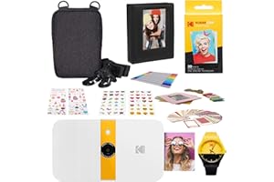 KODAK Smile Instant Print Digital Camera (White/Yellow) Photography Scrapbook Kit