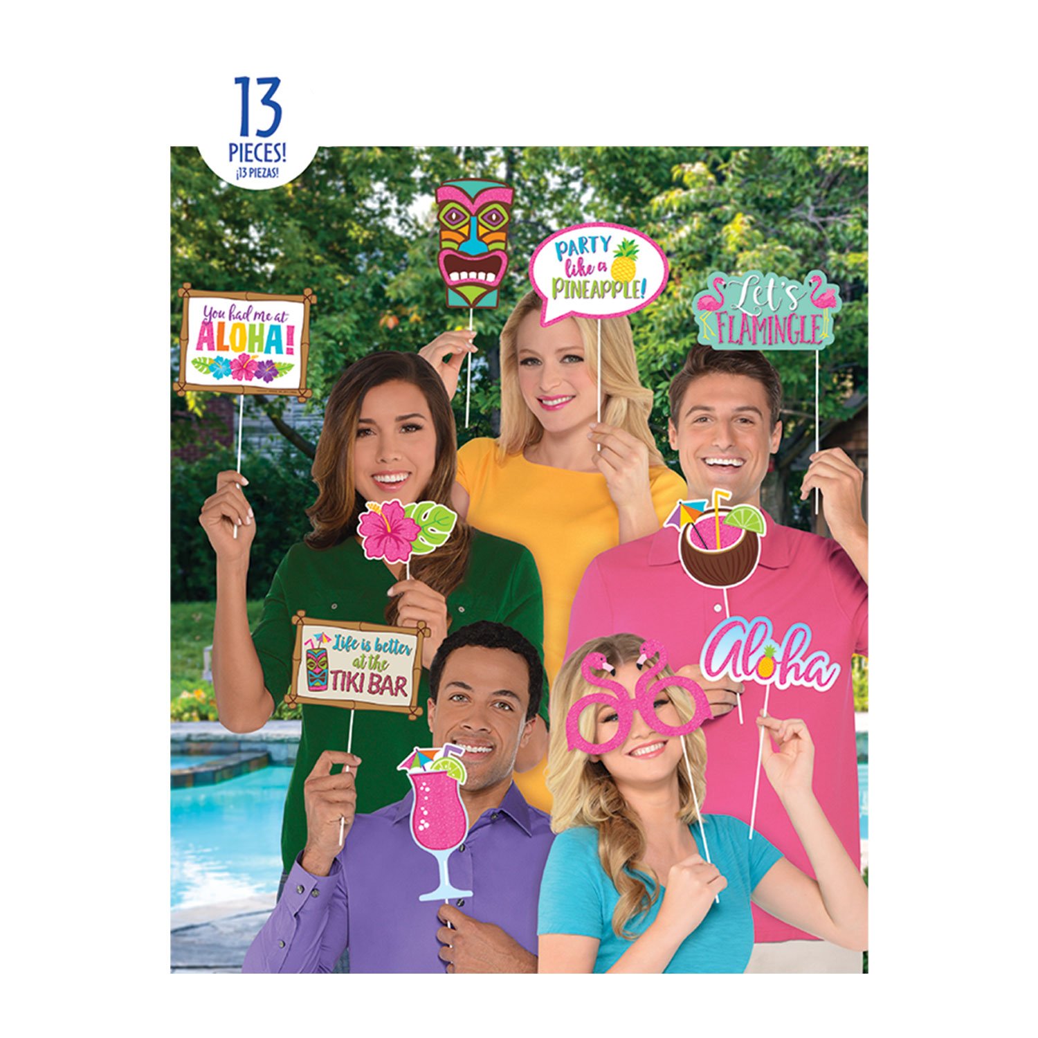 (PKT) Hawaiian Photo Props (13 pk)
